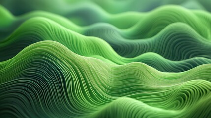Abstract Organic Green Color Full Lines Wallpaper Background Illustration Representing Ecology and Nature Concepts in a Modern, Minimalist Design