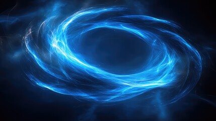 Naklejka premium Abstract Blue Swirls with Tornado Wind Effect Isolated on Transparent Background