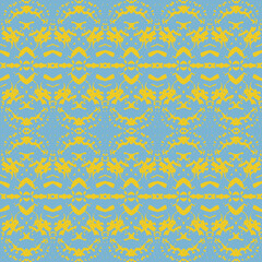 Seamless vintage pattern with an effect of attrition.  1970 Aesthetic Textures with Flowing Waves