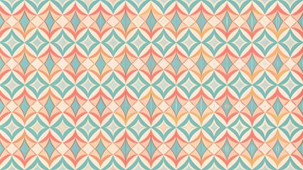 Retro cube abstract background pattern pastel tone.  Background pattern seamless geometric abstract green aqua colors vector. Summer background design.