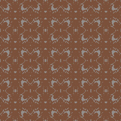 Seamless vintage pattern with an effect of attrition.  1970 Aesthetic Textures with Flowing Waves
