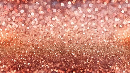 Rotated abstract modern minimal scattered white polygon geometrical pattern background. Rose pink glitter with gold sparkles background. Defocused abstract lights in the background. 