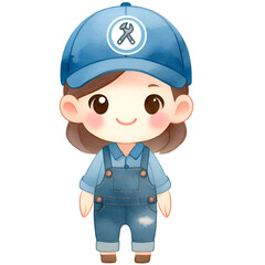 Cute Girl Clipart, Toddler Clipart, Chibi Girl Clipart, Quirky Girl Clipart, Cartoon Girl PNG, Fashion Girl PNG, Doctor Cliparts, Photographer Clipart