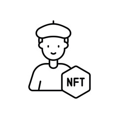 Nft Artist vector icon