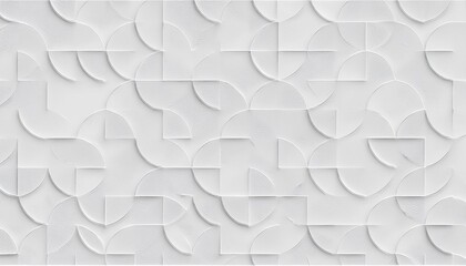 Rotated abstract modern minimal scattered white polygon geometrical quarter circle pattern background.