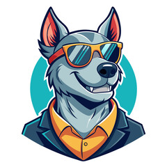 Fototapeta premium Cartoon Dog Character Head Portrait in Avatar Style 
