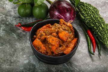 Indian cuisine - homemade mutter paneer