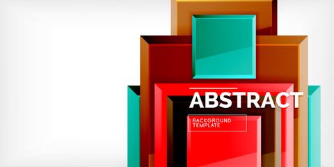 Shiny glossy metallic or plastic square design background. Vector Illustration For Wallpaper, Banner, Background, Card, Book Illustration, landing page