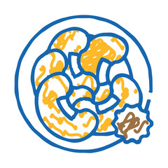 Fototapeta premium food allergy doodle icon sketch vector. food allergy sign. isolated symbol illustration