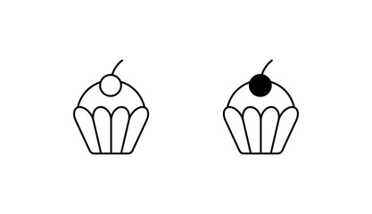 Cupcake icon design with white background stock illustration