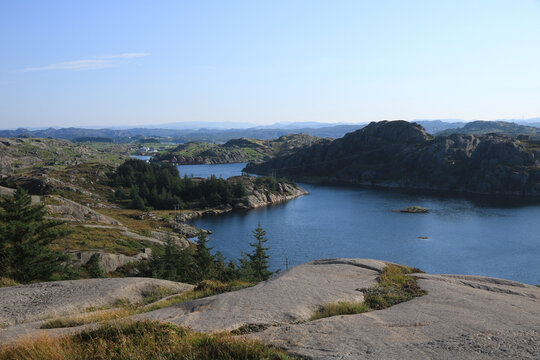 Landscape view from Eiger&oslash;ya, Egersund,  Norway.