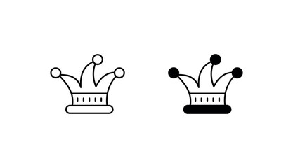 Clown hat icon design with white background stock illustration