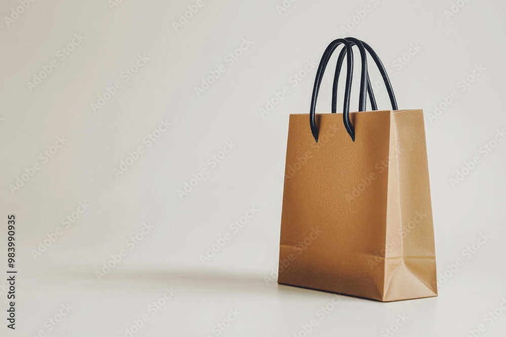 Wall mural simple shopping bag mockup isolated created with generative ai