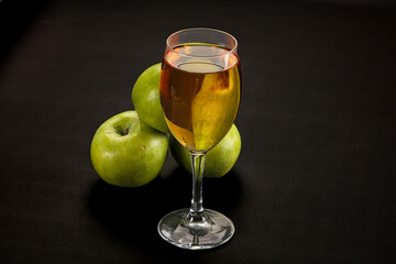 Fresh sweet natural apple juice