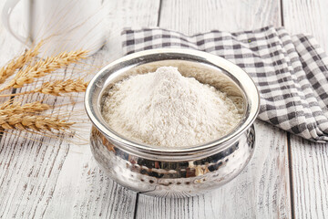 Wheat flour heap for bake