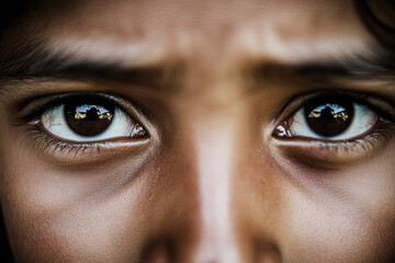 Fototapeta premium Focus on Emotions and Expressions in Close-Up