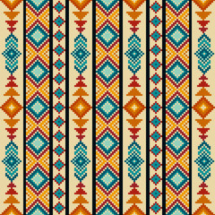 Ethnic seamless pattern,Geometric  navajo ornament,Traditional Native American pattern