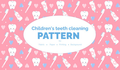 Premium Dental Care and Tooth Cleaning Pattern – Ideal for Fabrics, Dental Clinic Decor, Dentist Uniforms, Tooth-Themed Gifts, and Oral Hygiene Products! Children child little girl ornament