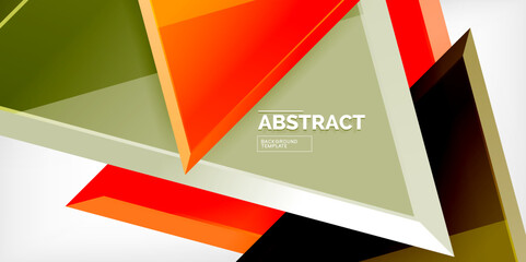 Abstract background - glossy triangles. Vector Illustration For Wallpaper, Banner, Background, Card, Book Illustration, landing page