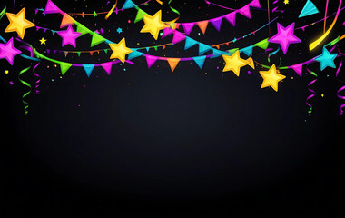 Festive Birthday Background with Copy Space for Text or Design