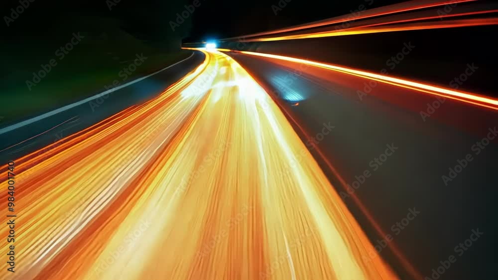 Aufkleber light trails creating an abstract and colorful background with a sense of movement and speed in a fu