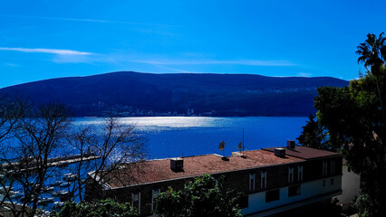 Waterscape of kotor bay in Montenegro.