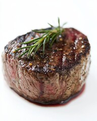 Beef filet mignon on white background