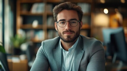 Fototapeta premium Manager with task management system, desk setup, productivity