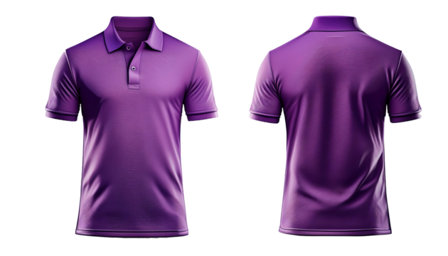 Purple Polo - Shirt Mockup for Product Design - T-shirt Template for Logo Placement and Branding - Template for Company Shirt and Work Clothing - Presentation Background for Corporate Identity 