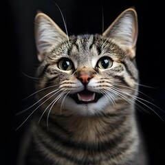 A smiling cat we Generative AI