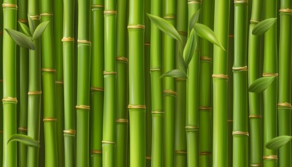 Fototapeta premium A digital illustration of a seamless bamboo background