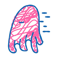 ghost spirit of a dead person doodle icon sketch vector. ghost spirit of a dead person sign. isolated symbol illustration