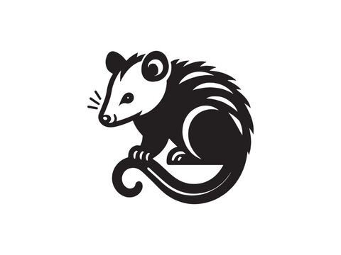 Possum. Logo, icon, emblem, sign
