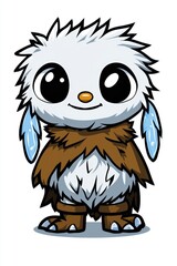 Obraz premium Cute Cartoon Yeti Character Design