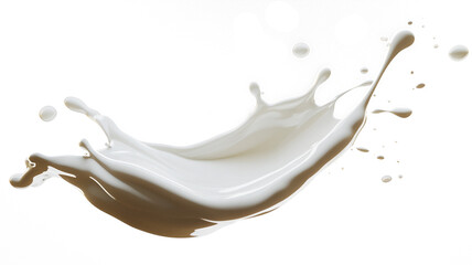 milk splash swirl twist splash on black background vector style side view.