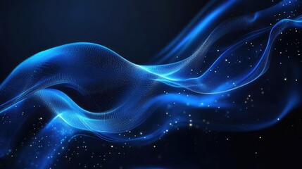 Fototapeta premium Abstract Graphics on Dark Blue Background with Dynamic and Modern Design Elements