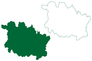 Obraz premium Lohardaga district (Jharkhand State, Republic of India, South Chotanagpur division) map vector illustration, scribble sketch Lohardaga map