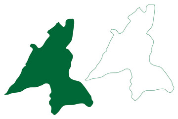Lohit district (Arunachal Pradesh State, Republic of India) map vector illustration, scribble sketch Lohit map