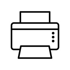 Printer line icon. Printer icon. Printer icon isolated on white background. Transparent background, minimalist symbol. Vector images