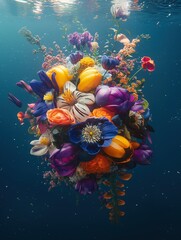 Colorful alien flowers