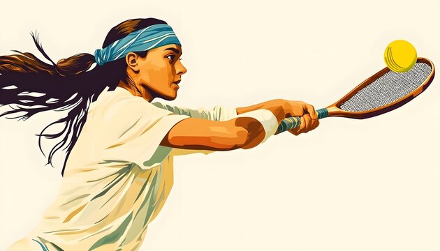 recommend clip art: A clipart of a female jai alai player catching with a cesta ar7 4 Generative AI