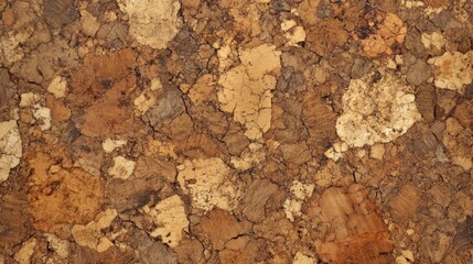 Natural cork texture in shades of brown with organic, irregular patterns perfect for background use