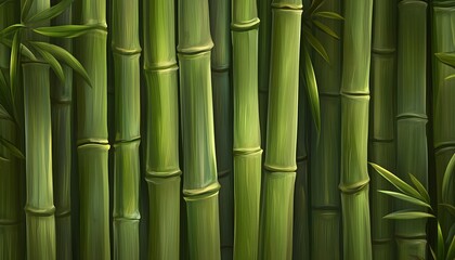 Fototapeta premium A seamless illustration of a bamboo background