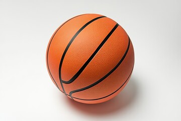 Fototapeta premium Generate an image of a standard orange basketball, with black lines running along