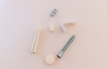 Fototapeta premium Close up shot of various carpentry consumables. Maintenance