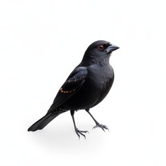 Obraz premium Black Bird Standing with Bold Features
