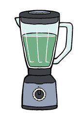 ミキサーの中のグリーンスムージー