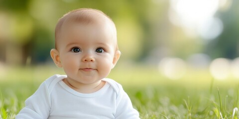 An infant in a park.