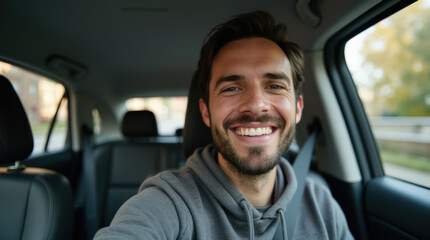 Smiling Drivers and Passengers in Cars - Happy, Relaxed, Diverse Individuals Enjoying Car Journeys