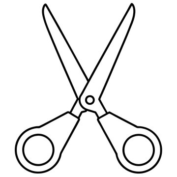 black scissors open white background clip art preview